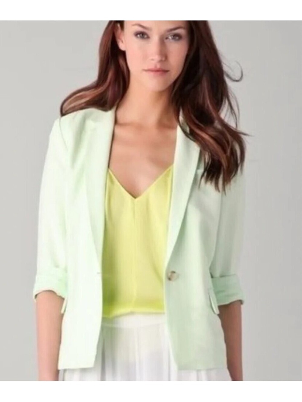 Elizabeth and James Mint Green Blazer Jacket loose fit SZ 2